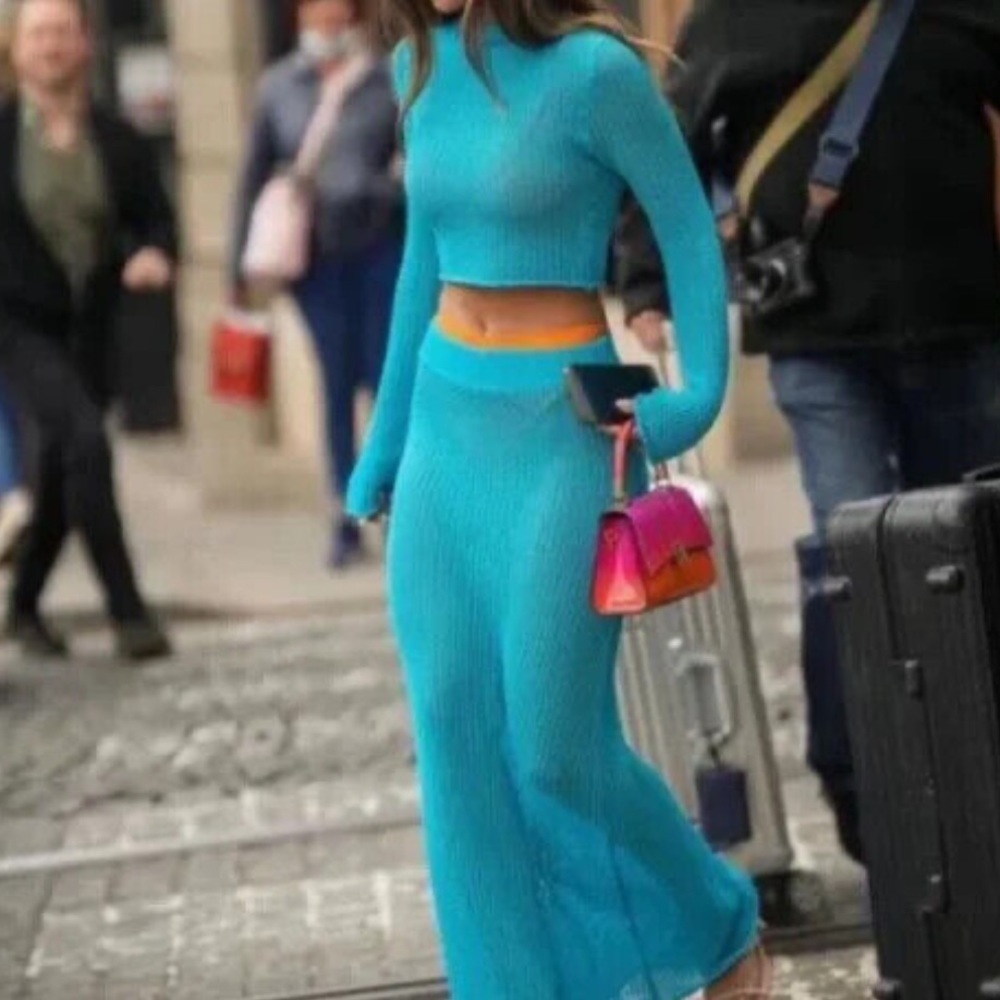 Zara two piece pointelle set